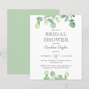 Eucalyptus Watercolor Greenery Bridal Shower