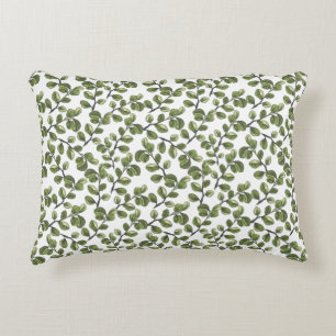 Eucalyptus watercolor leaves  duvet cover decorative cushion