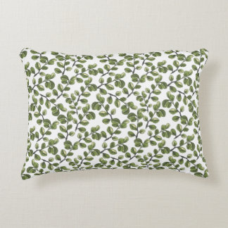 Eucalyptus watercolor leaves  duvet cover decorative cushion