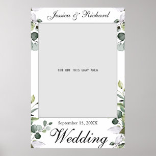 Eucalyptus Watercolor Wedding Photo Prop Poster