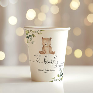 Eucalyptus we can bearly wait paper cups