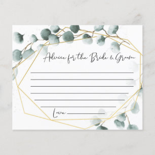 Eucalyptus Wedding Advice Cards