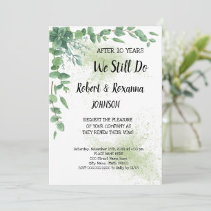 Eucalyptus Wedding Anniversary Renewal Vows Invitation