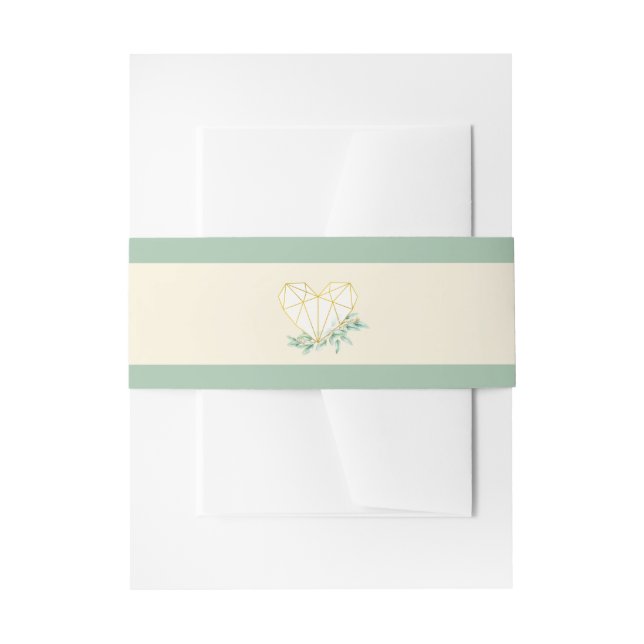 Eucalyptus Wedding Belly Band Invitation Belly Band (Front Example)