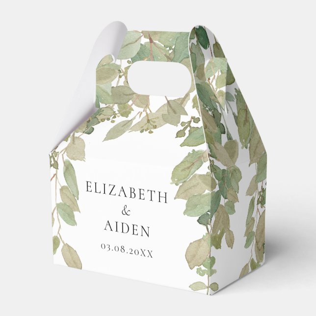Eucalyptus Wedding Box Geschenkschachtel (Front Side)