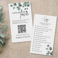 Eucalyptus Wedding Capture The Love QR Code 