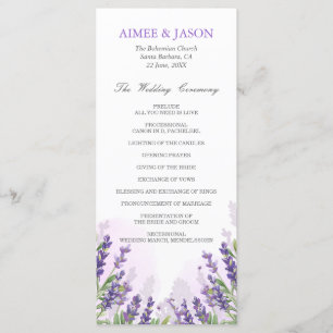 Eucalyptus Wedding Ceremony Program Foliage Menu