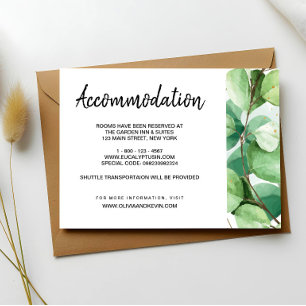 Eucalyptus Wedding Details Enclosure Card