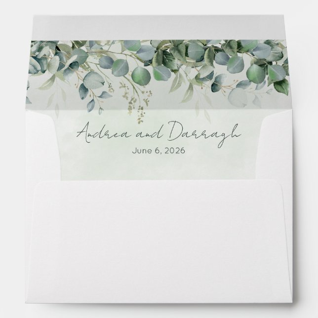 Eucalyptus Wedding Envelopes 1001A (Back (Bottom))