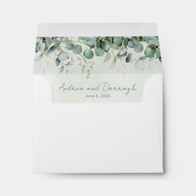 Eucalyptus Wedding Envelopes 1001A (Back (Bottom))