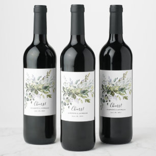 Eucalyptus Wedding Favors Wine Label