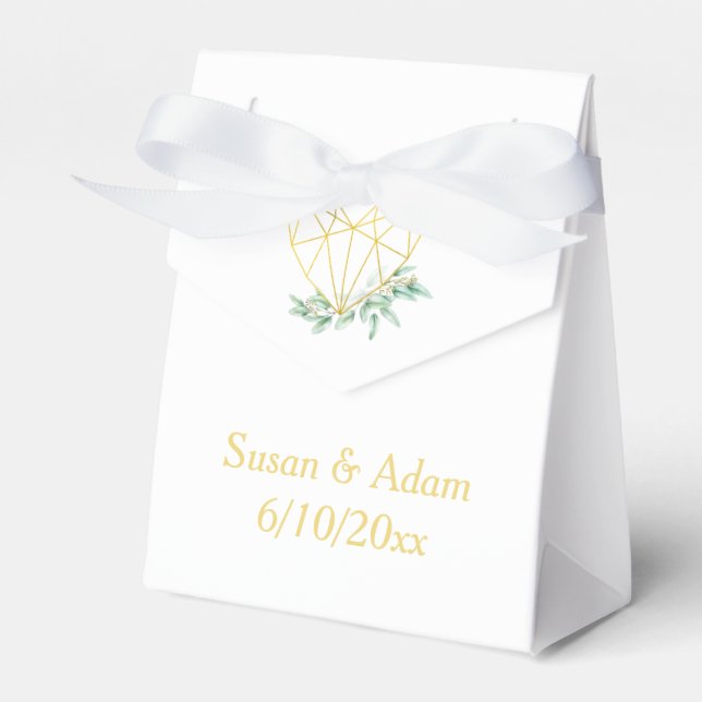 Eucalyptus Wedding Favour Box (Front Side)