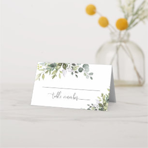 Eucalyptus Wedding Folded Place Card