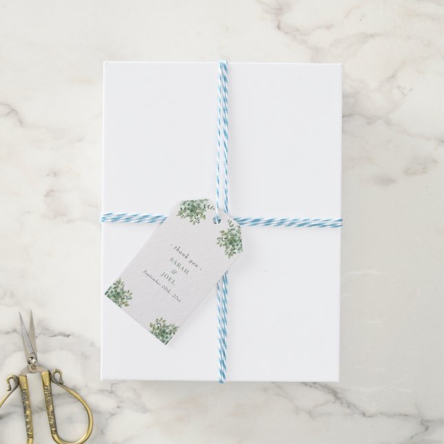 Eucalyptus Wedding Gift Tags (With Twine)