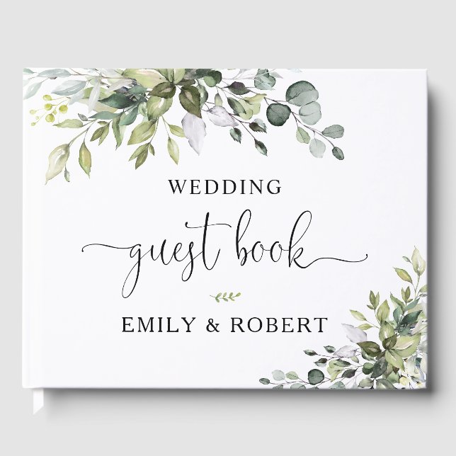Eucalyptus Wedding Guest Book (Front)