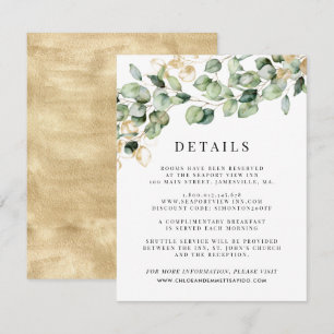 Eucalyptus Wedding Guest Details Enclosure Card