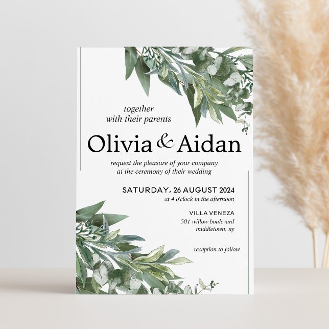 Eucalyptus Wedding Invitation (Creator Uploaded)
