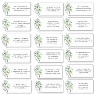 Eucalyptus Wedding Invitation Address Labels