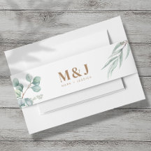 Eucalyptus Wedding Invitation Belly Band