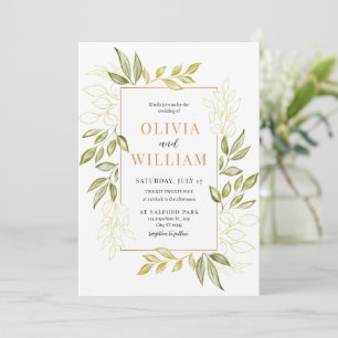 Eucalyptus wedding invitation, greenery printable  invitation
