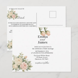 EUCALYPTUS WEDDING INVITATION POSTCARD