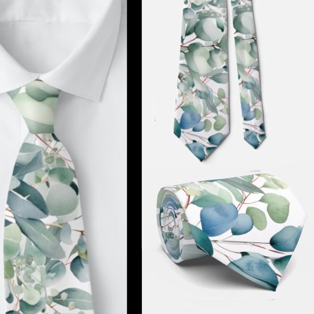 Eucalyptus Wedding Neck Tie (Creator Uploaded)