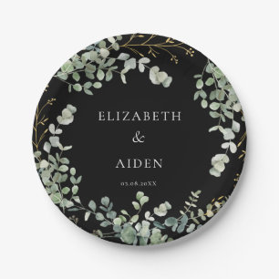 Eucalyptus Wedding  Paper Plate