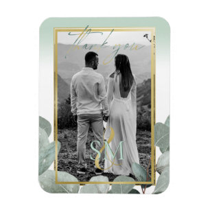 Eucalyptus wedding photo Thank you Magnet