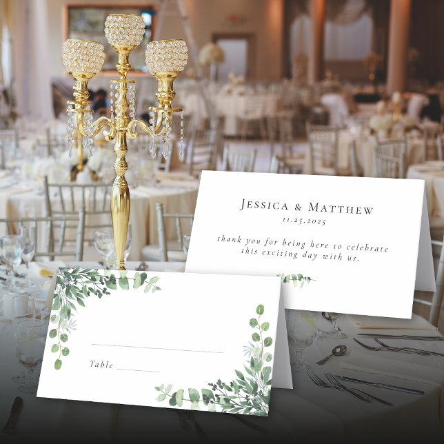 Eucalyptus Wedding  Place Card (Eucalyptus Wedding Place Card)