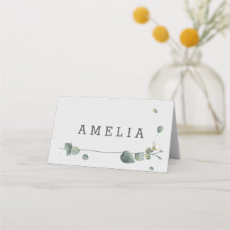 Eucalyptus Wedding Place & Escort Cards