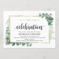 Eucalyptus Wedding Rehearsal Dinner Invitation