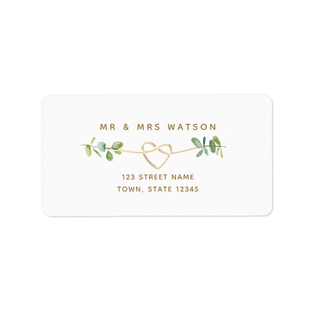 Eucalyptus Wedding Return Address Label (Front)