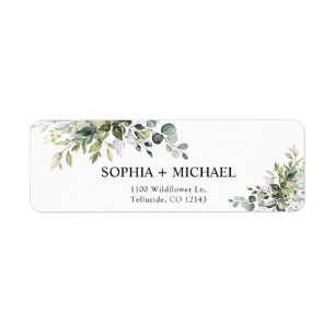 Eucalyptus Wedding Return Address Label