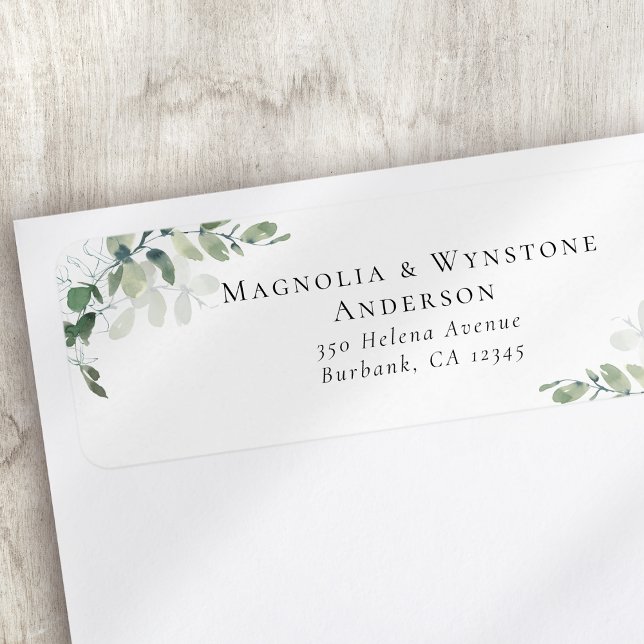 Eucalyptus Wedding Return Address Label (Creator Uploaded)