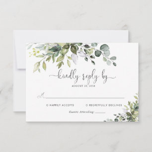 Eucalyptus Wedding RSVP Card