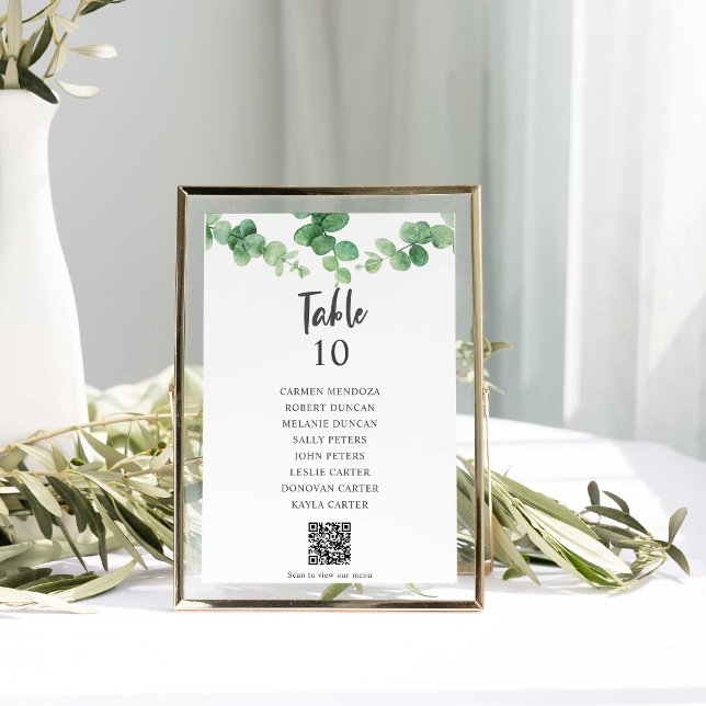 Eucalyptus Wedding Seating Chart QR Code (Creator Uploaded)