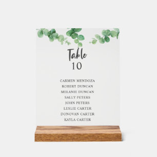 Eucalyptus Wedding Seating Chart Table Elegant