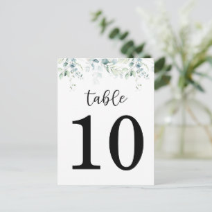 Eucalyptus Wedding Table Number (Double Sided)