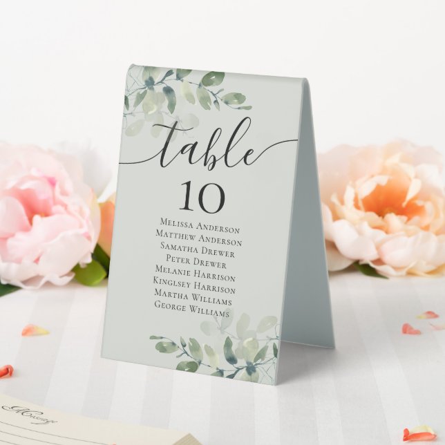 Eucalyptus Wedding Table Seating Chart (In SItu (Wedding))