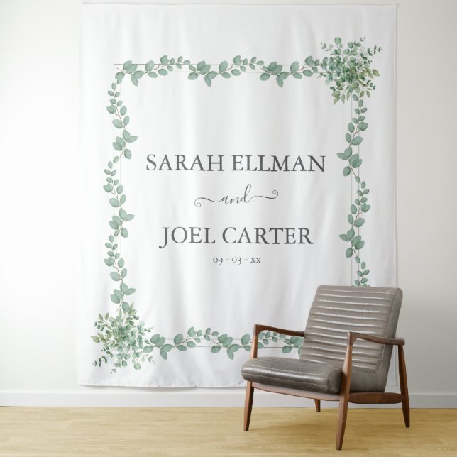 Eucalyptus Wedding Tapestry (In Situ)
