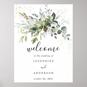 Eucalyptus Wedding Welcome Poster