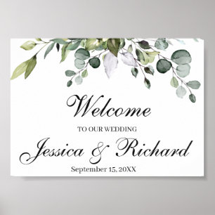 Eucalyptus Wedding Welcome Poster Sign