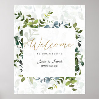 Eucalyptus Wedding Welcome Signs
