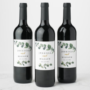 Eucalyptus Wedding Wine Labels