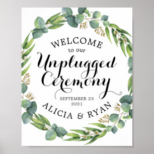 Eucalyptus welcome sign