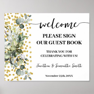 Eucalyptus Welcome Sign Our Wedding Guest Book