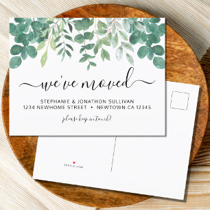 Eucalyptus We've Moved  Announcement Postcard