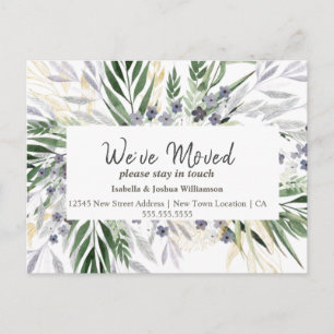 Eucalyptus We've Moved   Moving  Announcement Postcard