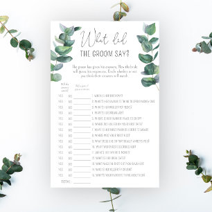 Eucalyptus - What did the groom say bridal game