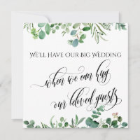 Eucalyptus When We Can Hug You Postponed Wedding